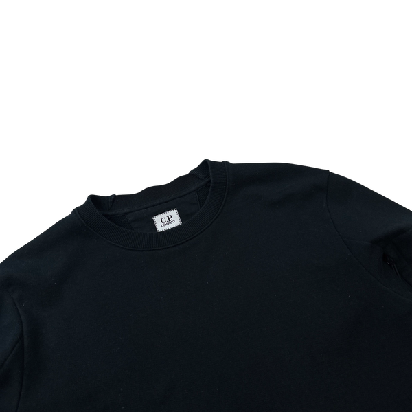 CP Company Black Cotton Crewneck Jumper - Small