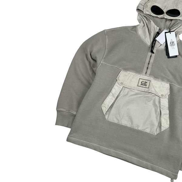 CP Company x Palace Tan Spellout Goggle Hoodie - Small
