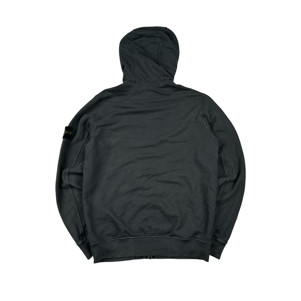 Stone Island 2023 Dark Grey Zipped Hoodie Cotton Tracksuit - Medium