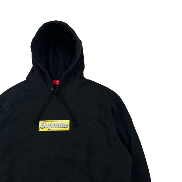 Supreme Black Heavyweight Cotton Bling Box Logo Hoodie - XL