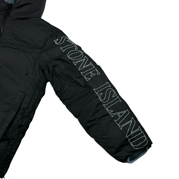Stone Island 2023 Baby Blue Reversible Nylon Metal Down Centre Badge Puffer Jacket - Medium