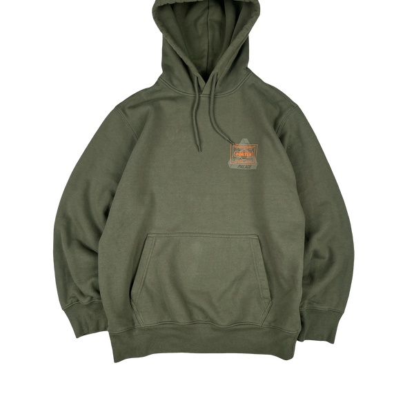 Porter x Palace Khaki Green Tri-ferg Spellout Hoodie - Medium