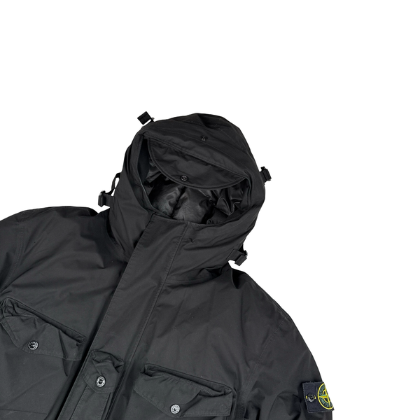 Stone Island 2021 Black Ripstop Gore-Tex Product Technology Paclite Down Jacket - XXL