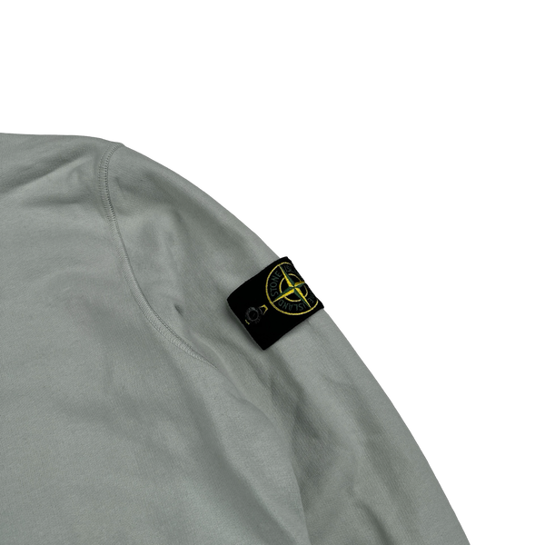 Stone Island 2022 Icy Blue Cotton Zipped Hoodie - Medium