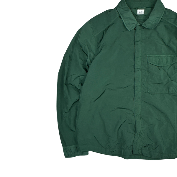 CP Company Chrome R Pine Green Zipped Overshirt - XXL