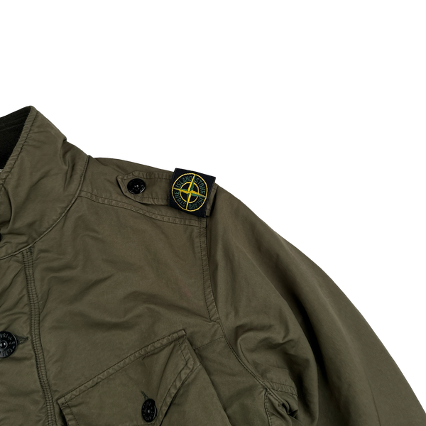 Stone Island 2010 Brown David TC Shoulder Badge Field Jacket - Large