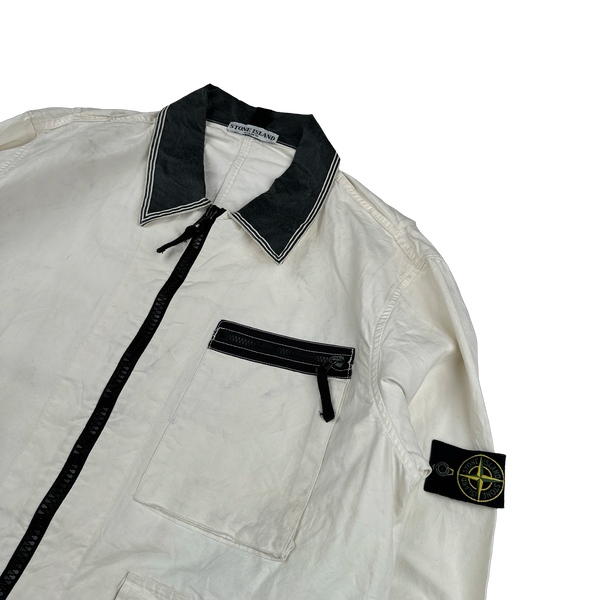Stone Island 2006 Lino Flax Collared Zipped Bomber Jacket - XL