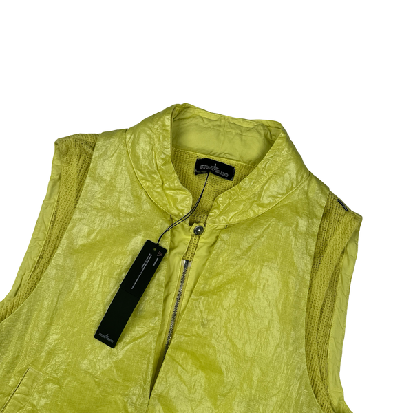 Stone Island 2022 Yellow Shadow Project Glass Linen Utility Vest - Large