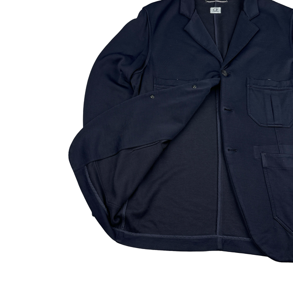 CP Company 2010 Navy Cotton Blend Buttoned Blazer - Large