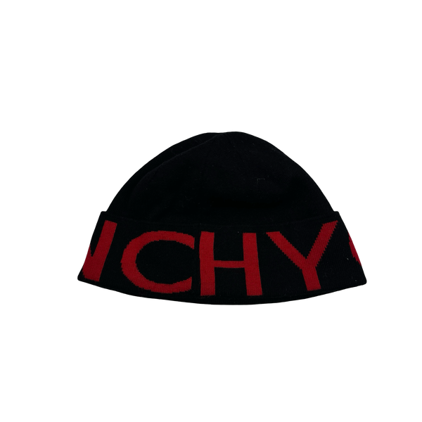 Givenchy Red Spellout Beanie