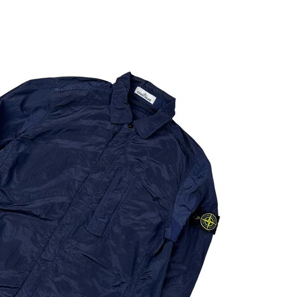 Stone Island 2018 Navy Nylon Metal Overshirt - Large
