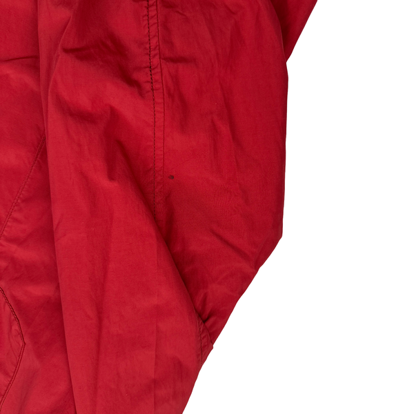 Stone Island 2008 Red Nylon Resin Coated Zipped Overshirt Jacket - Medium