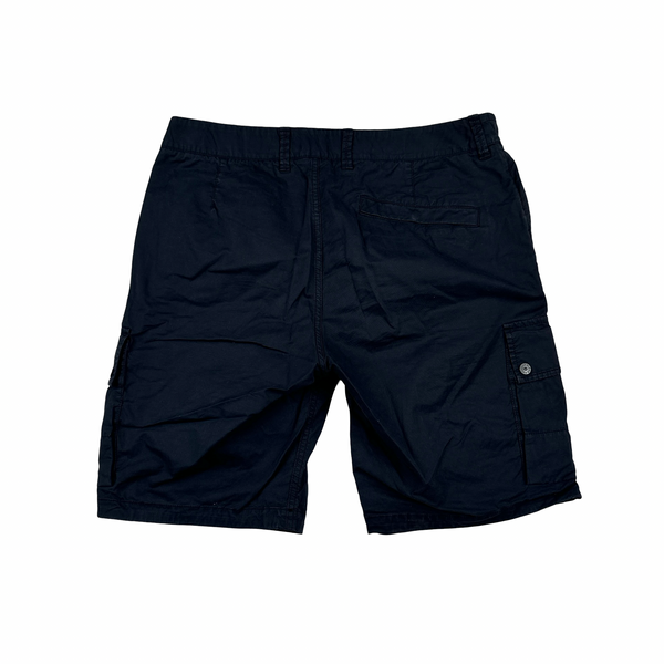 Stone Island 2023 Navy Slim Bermuda Cotton Shorts - Large