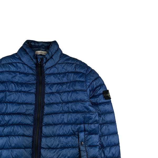 Stone Island Blue Garment Dyed Down Puffer Jacket - XL