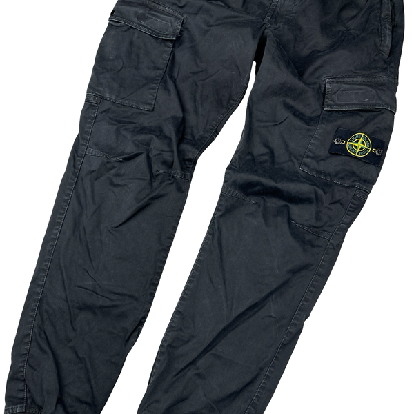 Stone Island 2021 RE T Black Cargo Trousers - Large