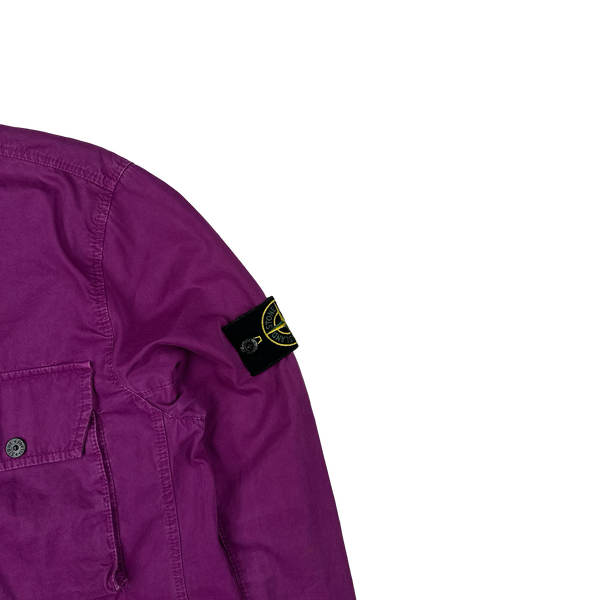 Stone Island 2021 Purple Cotton Overshirt - Small