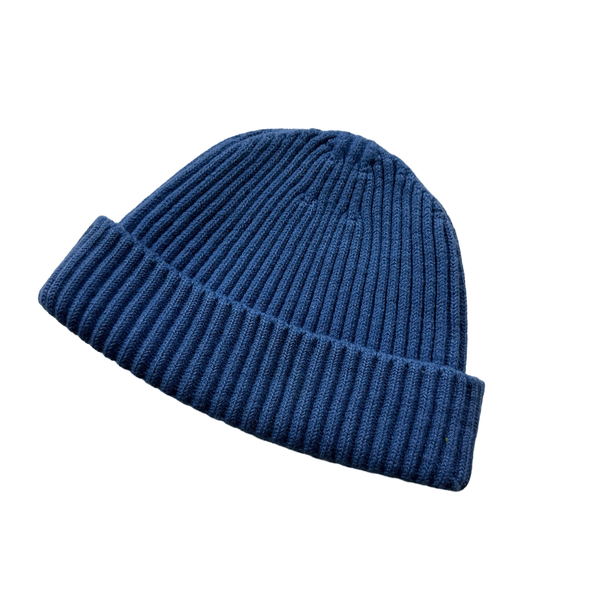 Stone Island Ribbed Wool Logo Beanie Hat