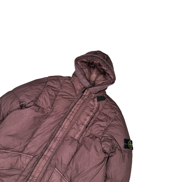 Stone Island 2018 Blush Long Down Filled Parka Jacket - Large