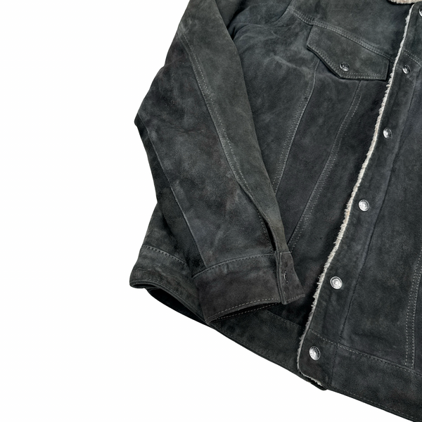 Schott Suede Sherling Lined Thick Jacket - Medium
