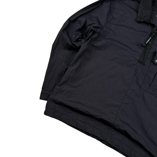 CP Company Nylon Quater Zip Navy Overshirt - Medium