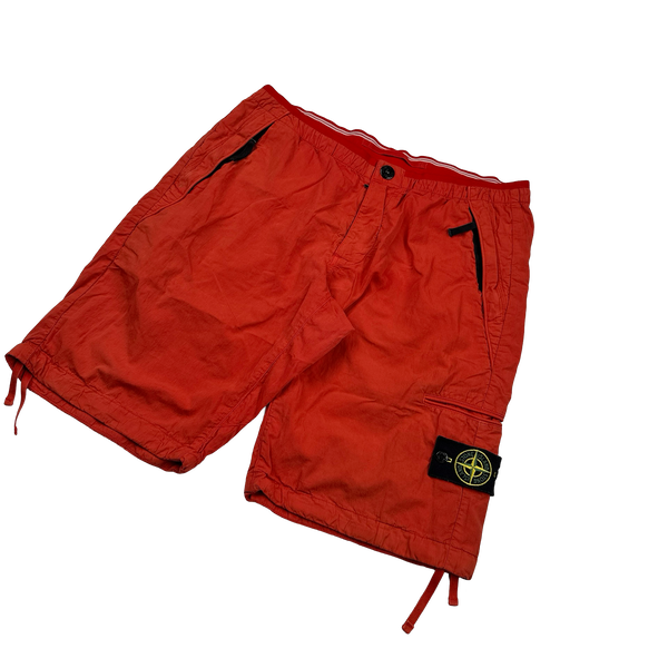Stone Island 2012 Red Cotton Cargo Shorts - 33"