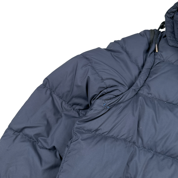 Burberry Navy Nova Check Lined Hooded Jacket - Medium