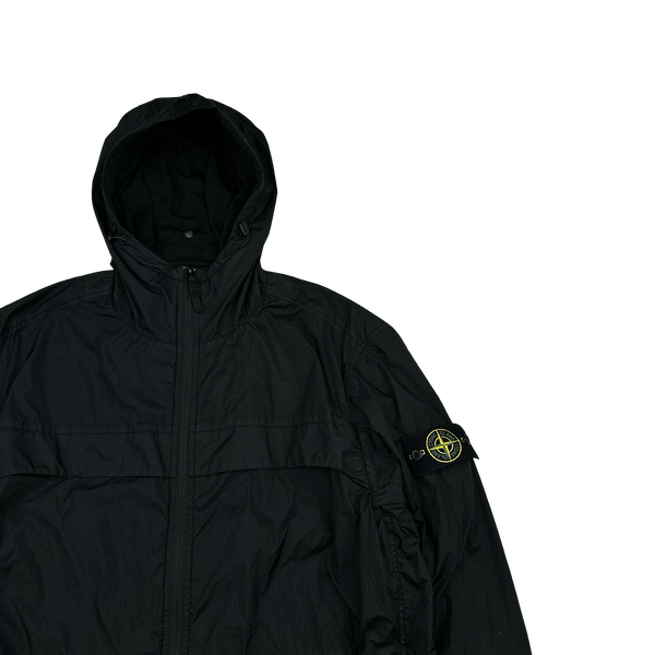 Stone Island 2024 Black Crinkle Reps R-NY Jacket - XL