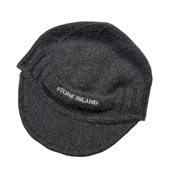 Stone Island 2010 Wool Blend Spellout Capped Beanie