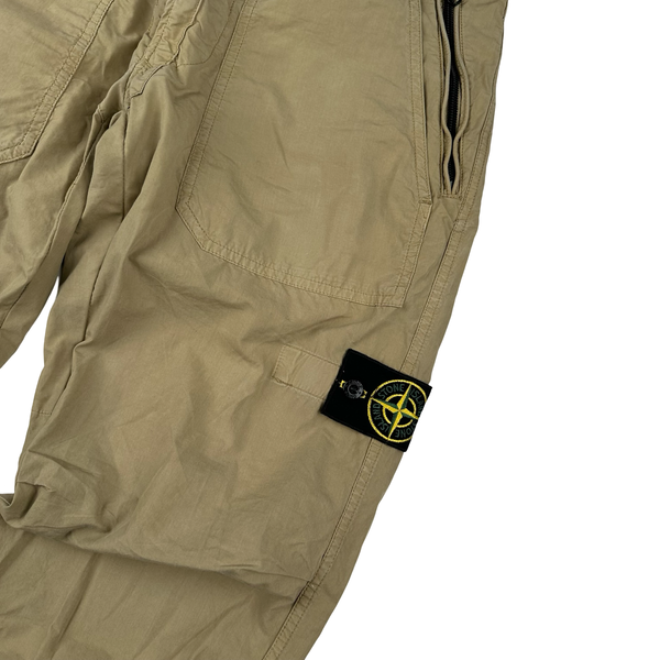 Stone Island Beige 2010 Loose Cotton Cargo Trousers - Medium