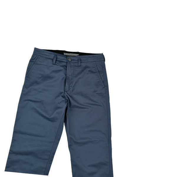 Stone Island 2022 Blue Cotton Blend Patch Trousers - 32"