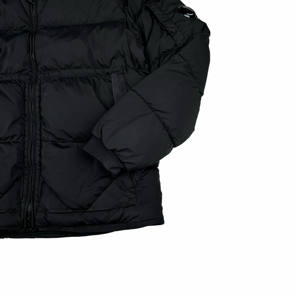 CP Company Black Nycra R Lens View Puffer Jacket - Medium