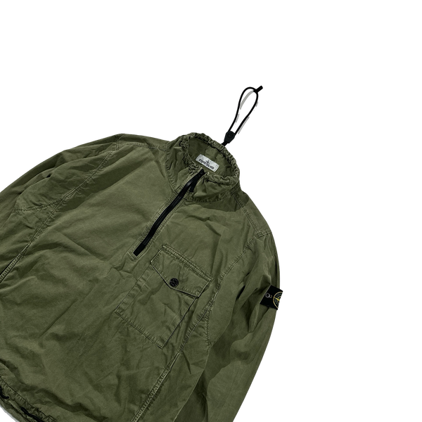 Stone Island 2020 Khaki Green Cotton Smock Pullover - Small