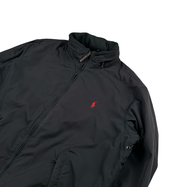 Ralph Lauren Black Cotton Fleece Lined Jacket - XL