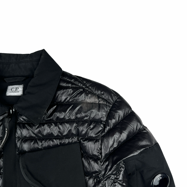 CP Company Black DD Shell Collar Puffer Jacket - Small