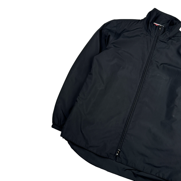 Prada Black Red Tab Soft Shell Quilted Jacket - Medium