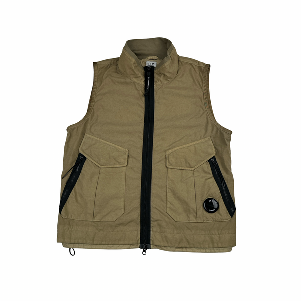 CP Company Khaki Green Taylon P Utility Gilet - Small
