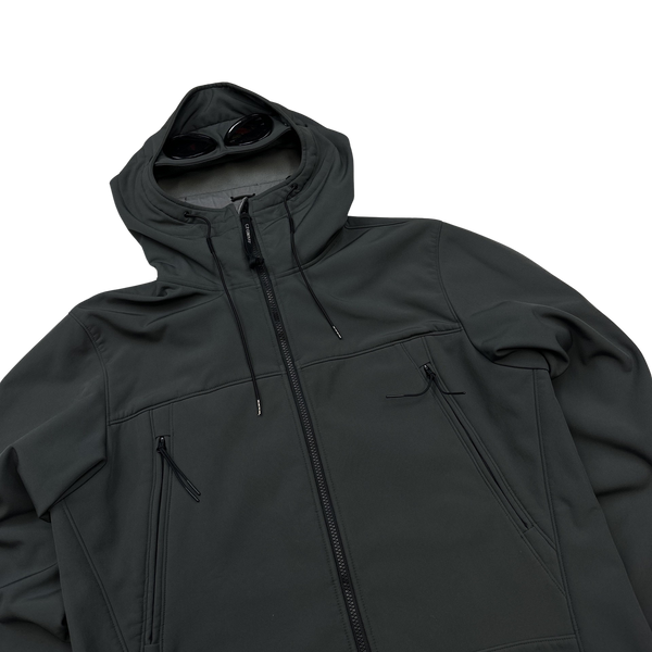 CP Company Grey Soft Shell R Fleece Lined Goggle Jacket - XXL