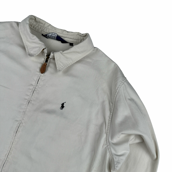Ralph Lauren White Harrington Zipped Jacket - XL
