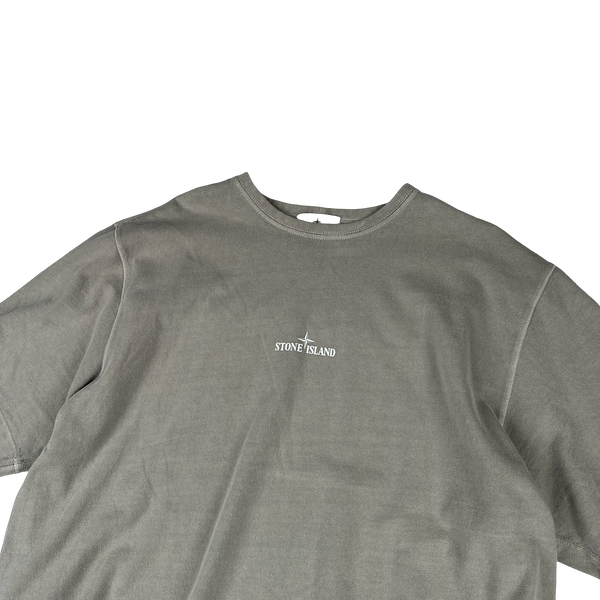 Stone Island 2024 Closed Loop Project Centre Spellout Cotton T-Shirt - 3XL