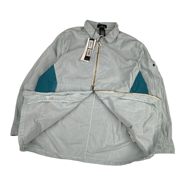 Stone Island Shadow Project 2020 Blue Colour Block Cotton Pocket Zipped Jacket - XL