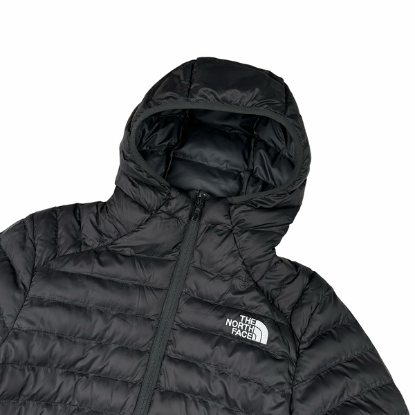 North Face Black Circular Down Hooded Puffer Jacket - Small