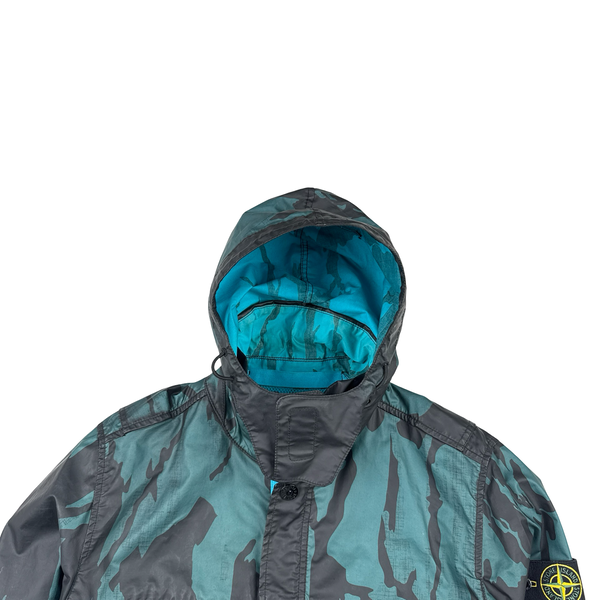Stone Island 2015 Reverse Colour Process Raso Gommato Flowing Camo Jacket - Medium