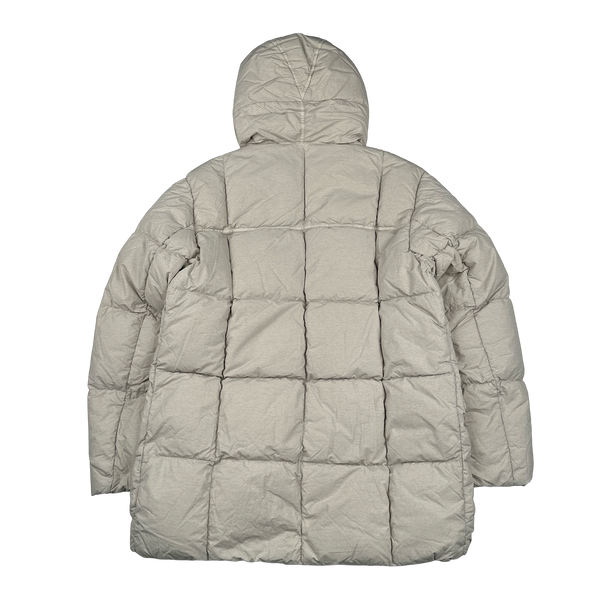 CP Company Sandstone Flatt Nylon Down Filled Lens Viewer Puffer Jacket - Medium, Large