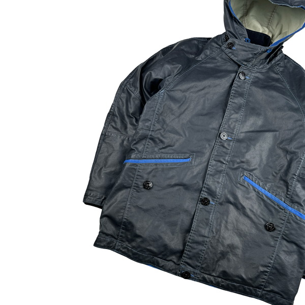 Stone Island Blue 2009 Dutch Rope Waxed Ice Jacket - XL