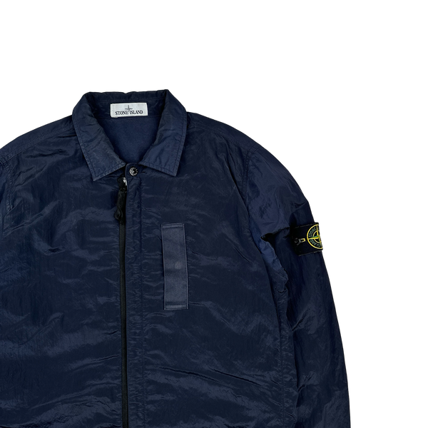 Stone Island 2017 Blue Nylon Metal Shimmer Overshirt - Medium