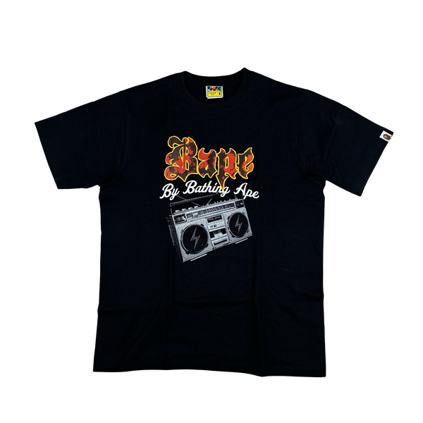 BAPE Graphic Concert Black T Shirt - Medium
