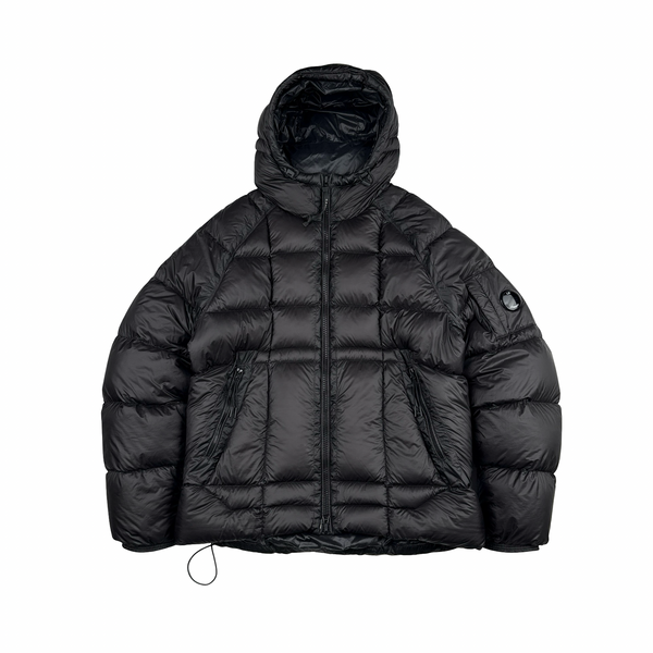 CP Company Black Down Filled DD Shell Lens Viewer Puffer Jacket - XL