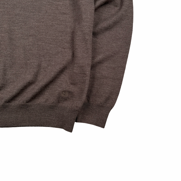 Gucci Brown Roll Neck Lana Wool Knit Pullover Jumper  - Large