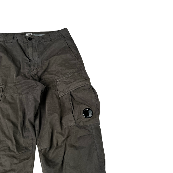 CP Company Charcoal Loose Fit Cargo Trousers - Small