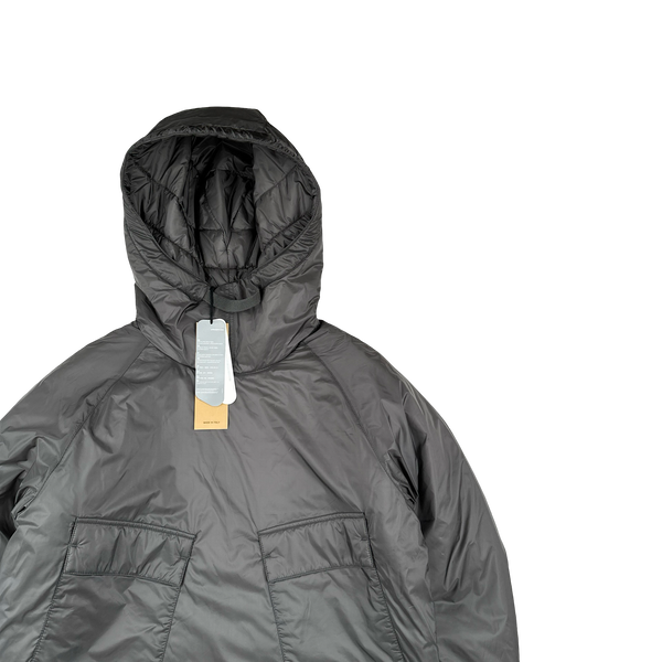 Ten C Charcoal Hooded Primaloft Mid Layer Padded Pullover Jacket - Large